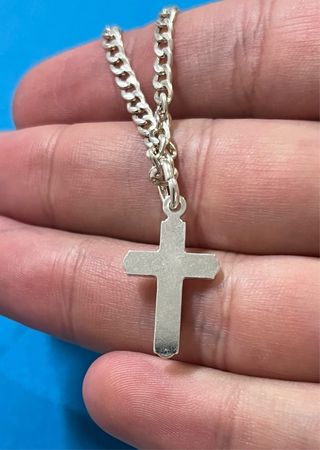 Sagrada Pulsera Barbada Cristo Biselado Plata 925