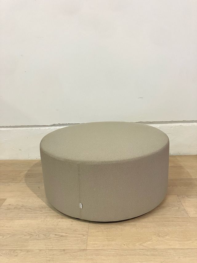 Puf redondo Techo beige tela