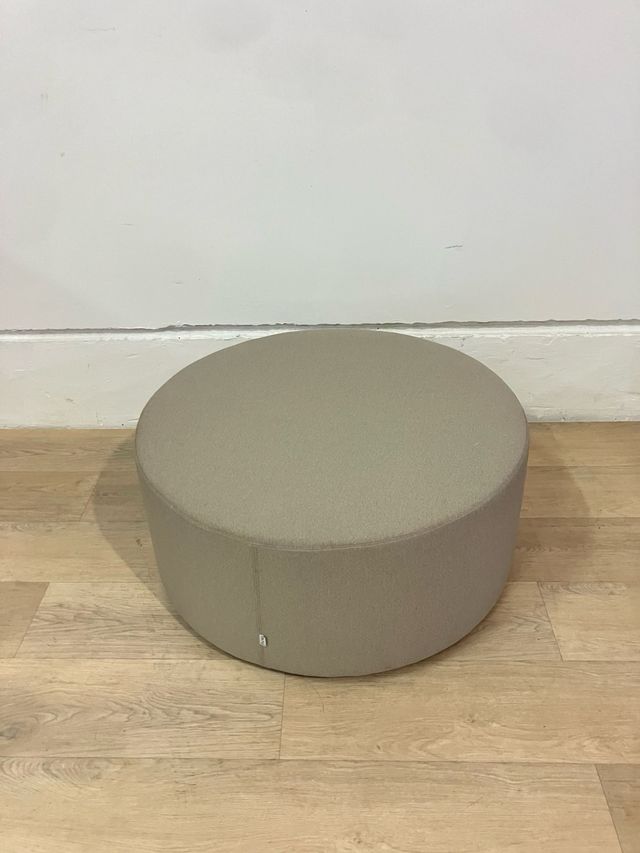 Puf redondo Techo beige tela