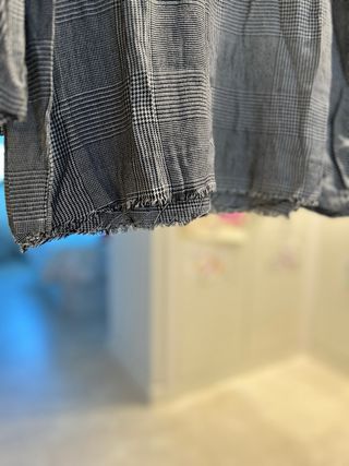 Camisa cuadros vichy con raya roja