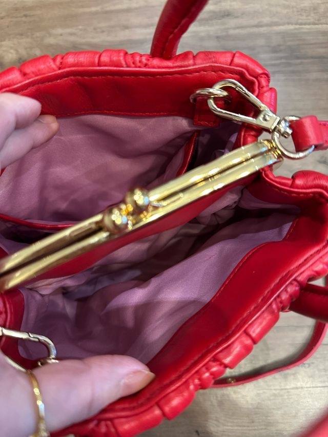 Bolso bandolera de cuero cordero