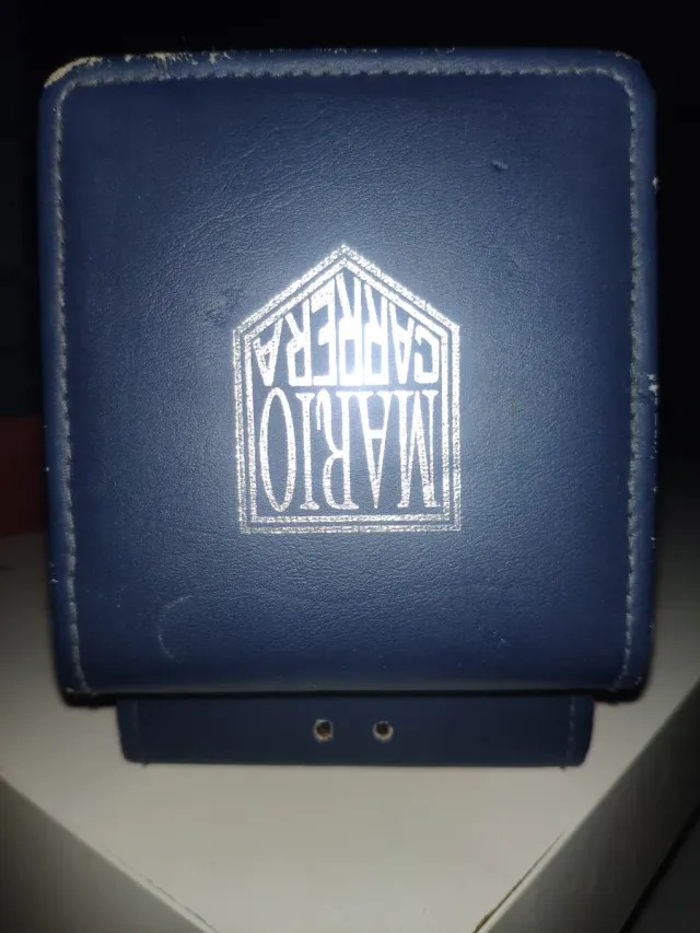 Reloj Mario Carrera Caja Azul Plata