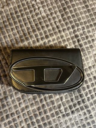 Borsa nera Diesel con logo grande