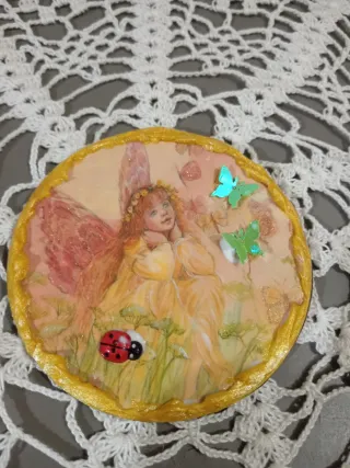 Magnete Fata farfalle e coccinella