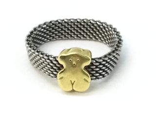 Anillo Tous Oso Dorado y Plata