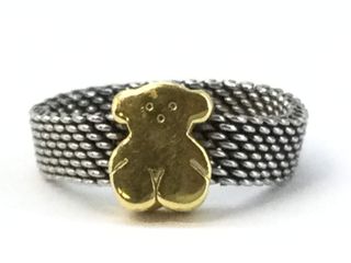 Anillo Tous Oso Dorado y Plata