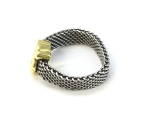 Anillo Tous Oso Dorado y Plata