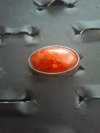 Anel Dyrberg Kern Vintage Pedra Vermelha