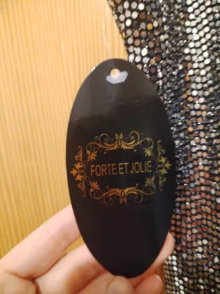 Vestido mini lentejuelas plateado T.U.