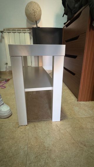 Mesita de entrada madera y metal