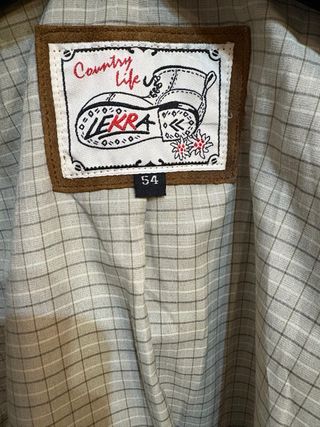 Giacca vera pelle scamosciata country vintage