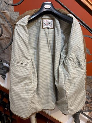 Giacca vera pelle scamosciata country vintage