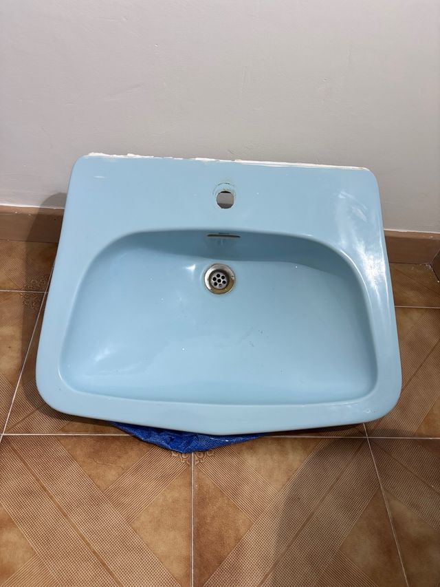Lavamanos vintage azul