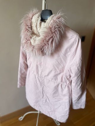 Parka niña rosa