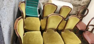 Set di 6 sedie imbottite vintage