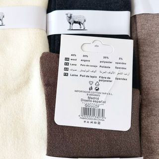 5 pares Calcetines lana larga para mujer