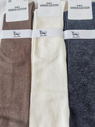 5 pares Calcetines lana larga para mujer