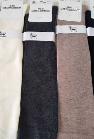 5 pares Calcetines lana larga para mujer