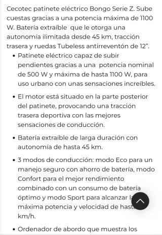 Patinete Eléctrico Cecotec Bongo Serie Z