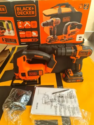 Taladro percutor + caladora BLACK+DECKER BCK22S1S