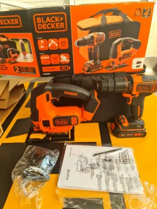 Taladro percutor + caladora BLACK+DECKER BCK22S1S