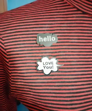 Camiseta de rayas cuello alto