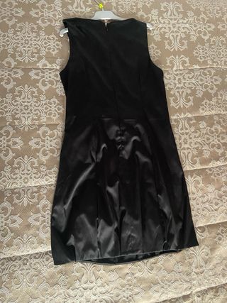 Vestido negro corto Blanco