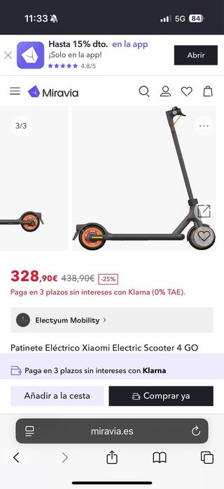 Patinete Eléctrico Xiaomi