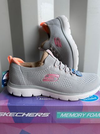Skechers Summits Top Player Zapatillas Mujer Gris/