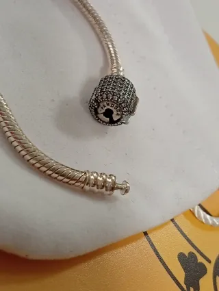 Pulsera plata cierre brillantitos