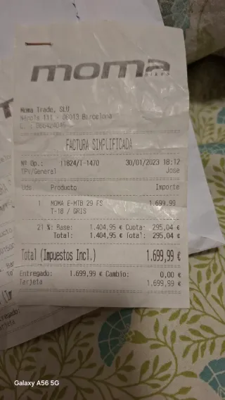Bicicleta eléctrica Moma29