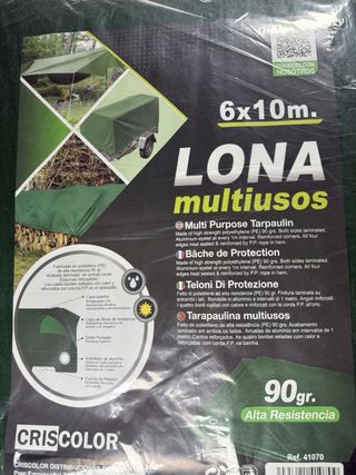 Lona 6x10m toldo impermeable