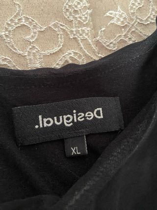 Vestido Desigual Negro Multicolor