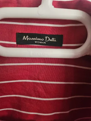 Camisa Massimo Dutti Rayas Rojas y Blancas