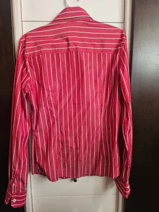 Camisa Massimo Dutti Rayas Rojas y Blancas