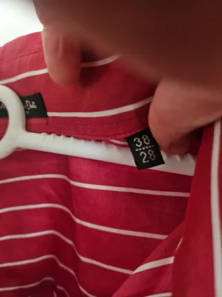 Camisa Massimo Dutti Rayas Rojas y Blancas