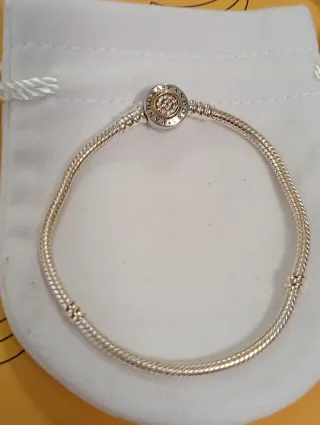 Pulsera Pandora Cierre Brillante Plata