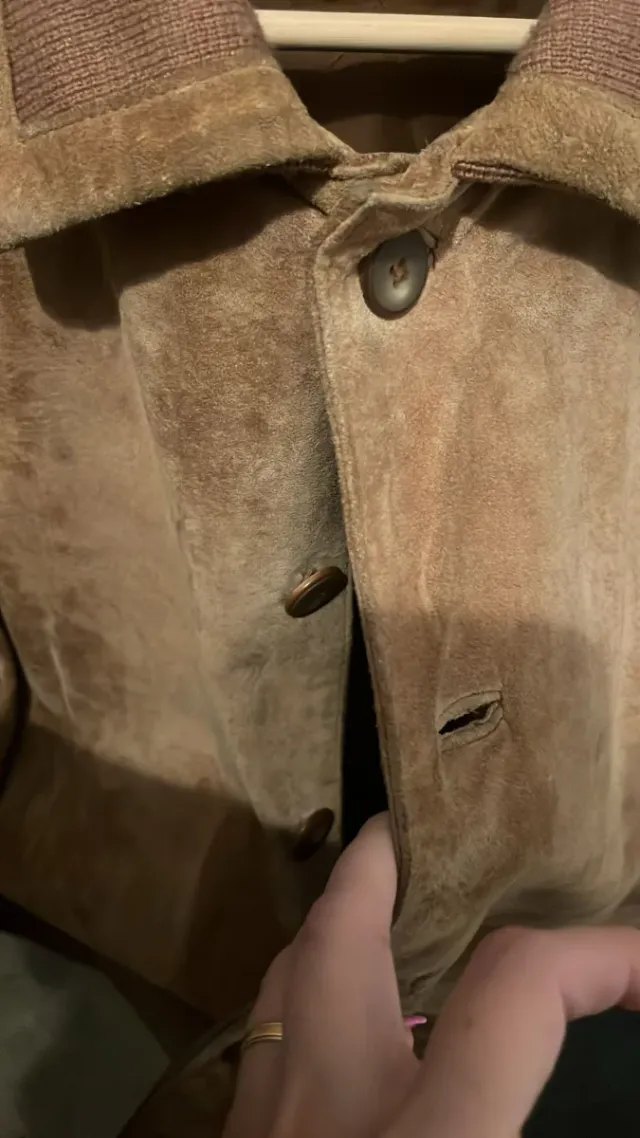 Giacchetta da uomo in pelle scamosciata taglia g