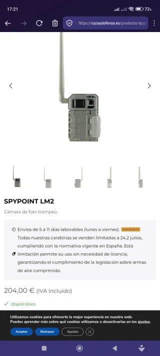 Cámara de caza SPYPOINT LM2