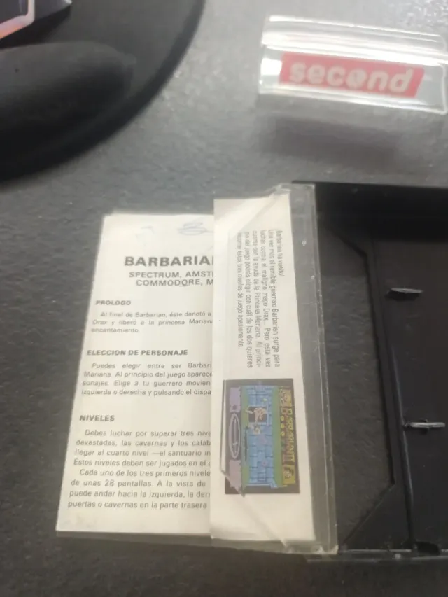 Juego MSX Barbarian II Erbe Software