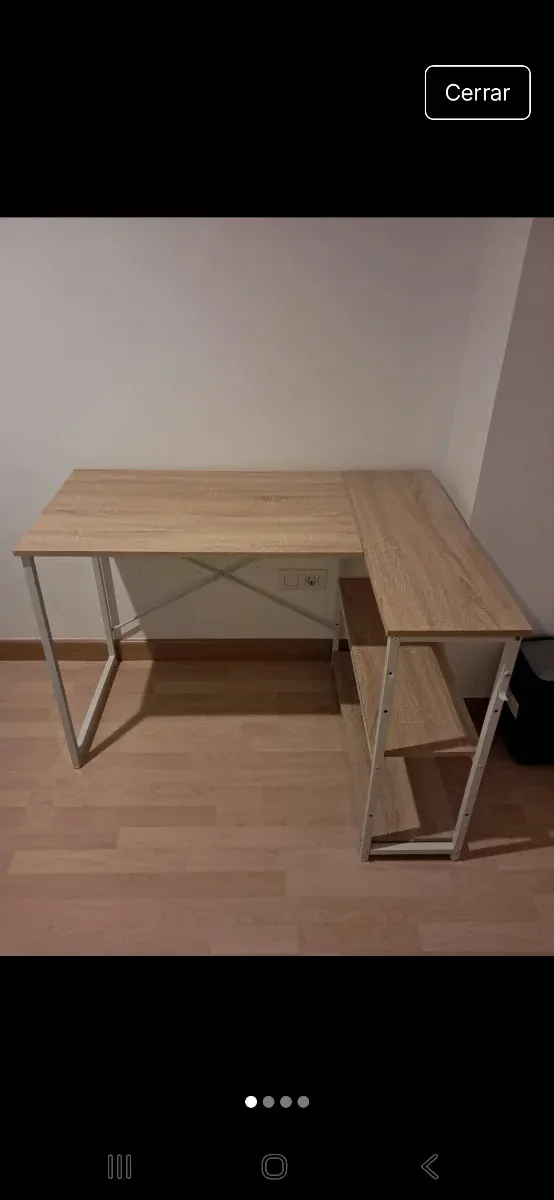 Escritorio en L Madera y Metal