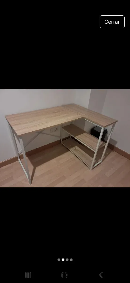 Escritorio en L Madera y Metal