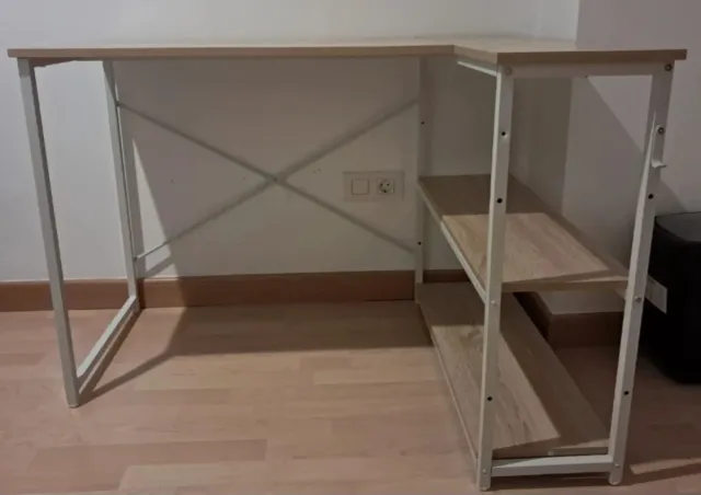 Escritorio en L Madera y Metal