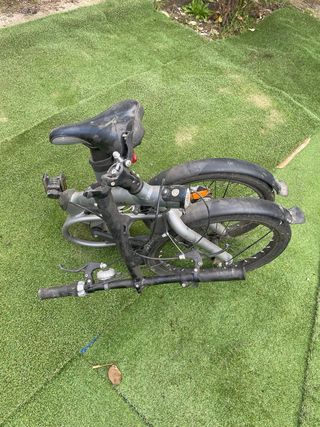 Bicicleta Plegable Btwin Gris