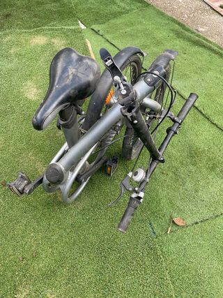 Bicicleta Plegable Btwin Gris