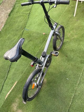 Bicicleta Plegable Btwin Gris