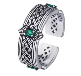 Anillo Plata S925 Zafiro Azul y Diamantes