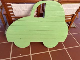 Cabecero infantil madera maciza verde