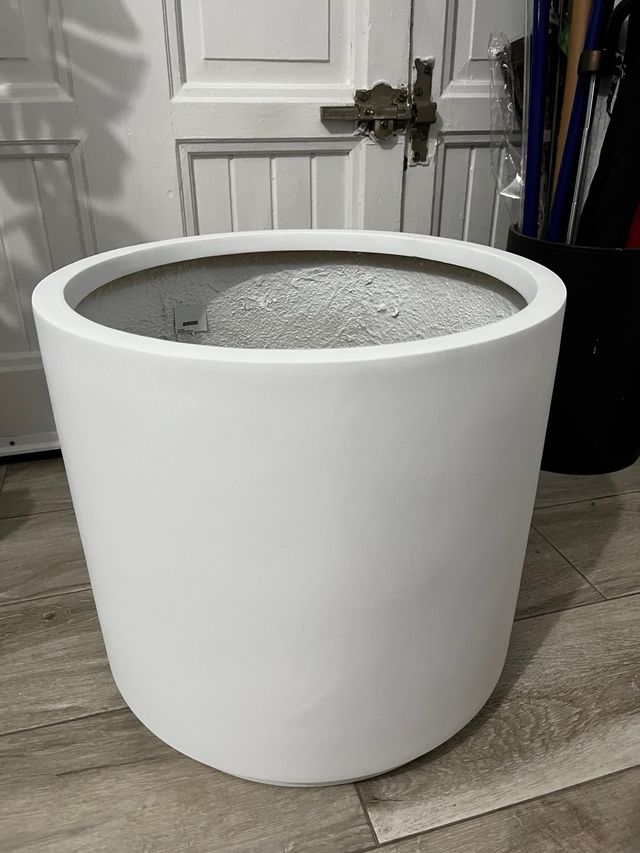 Macetero Polipiedra Saturno Blanco