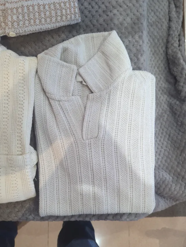 3 Camisetas Verano Hombre Beige/Blanco